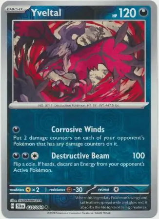 Shrouded Fable Yveltal #35/64 reverse holo